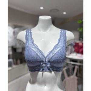 [바바라] 블루그레이 레이스 삼각 몰드 노와이어 브라렛(ABR4442)(BGRY)