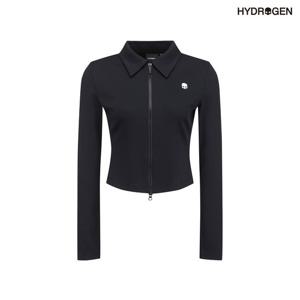 [하이드로겐] 여성 골지 크롭 트랙탑 H21D1FT601_BK