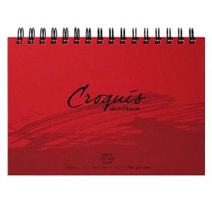 아트스퀘어 하드커버 A4 레드 80매 크로키북 스케치