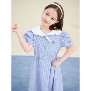 [빈폴키즈] 시어서커 깅엄체크 원피스 블루 (BI5471G06P)