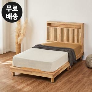 데오 고무나무 원목 침대프레임 슈퍼싱글(내츄럴)