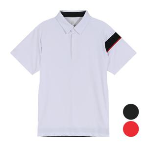 클라우스 남성 니트 립 배색 카라 골프 반팔티셔츠 FH25SM507