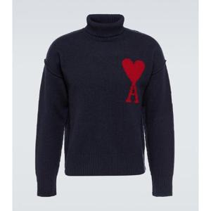 Ami Paris Ami De Cur 버진 울 터틀넥 스웨터 P00832347