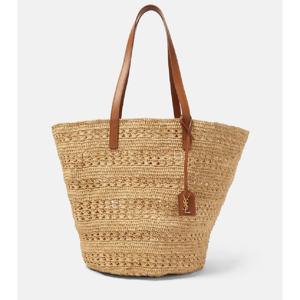 생로랑 Panier 미디엄 라피아 바스켓 백 P00919386