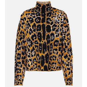 알라이아 레오파드 자카드 스웨터 P00962294