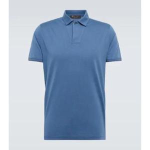 로로피아나 코튼 실크 피케 폴로 셔츠 P00738215