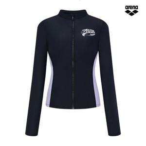 아레나 러쉬 레귤러핏 집업 래쉬가드  A5BL1PQ06 BLK