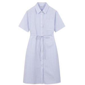 [폴햄]여성 쿨링 시어서커 셔츠형 원피스 PHF2OO2260