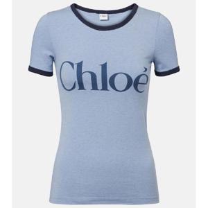 끌로에 로고 코튼 블렌드 저지 티셔츠 P01049064