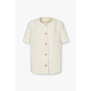 [지컷]라운드넥 트위드 미디 자켓 7255210104