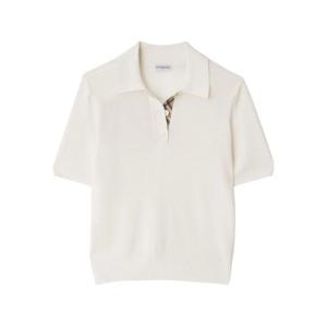 버버리 울 폴로 셔츠 8112168 AU25 SMT A3282 WHITE