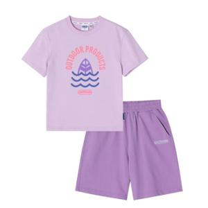 [차일디] 아웃도어프로덕츠키즈 (OD252SST91 PUR) 그래픽 반팔티 셋업 퍼플