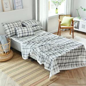 아트박스/르헤브 프렌치체크 시어서커 홑이불 패드세트 (SS/싱글