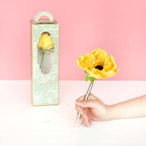 아트박스/비아케이스튜디오 옐로우 아네모네 플라워 펜