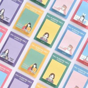 아트박스/모노라이크 폴 인 뉴트로 Ver.2  스티키 점착메모지