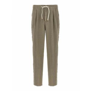 [BRUNELLO CUCINELLI] 라프리마 남성 팬츠 반바지 린넨 M243DE1710C6018 그린 /8