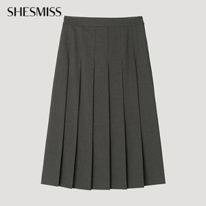 [쉬즈미스] 스판 플리츠 롱스커트_SWWSKP32070_DW