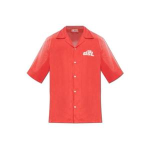 디젤 S 엘리 로고 프린트 페이디드 볼링 셔츠 SELLYA167830GHBH 42A TP934881356