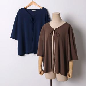 나야홍 / 빅사이즈 506 스판끈컬러루즈가디건 DRAI895