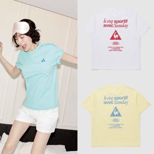 르꼬끄 [나나 착용] 유니 웨이브 선데이 루즈핏 반팔 티셔츠 QQ223SRS61