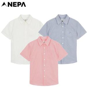 [네파] 공용 여름 시어서커 스트라이프 반팔셔츠 남방 7LD1572