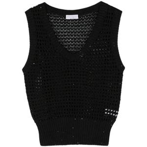 브루넬로 쿠치넬리 민소매 티셔츠 MDV796800C101 Black