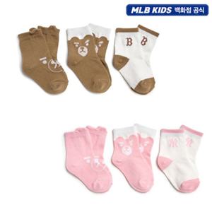 [MLB키즈] JD 모노베어 토들러 양말 3번들 7ASOC035N