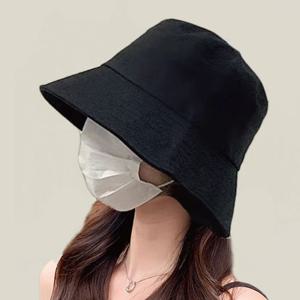 [위드라온]심플 무지 자외선 차단 버킷햇 여성 벙거지 모자