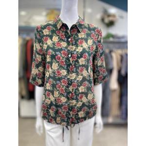 안지크 세이브존07 5부 플라워 블라우스 AJ2-BL534-0