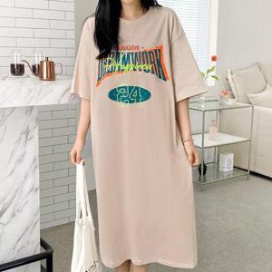 빅사이즈 507 이십사숫자로고원피스 DLIU577