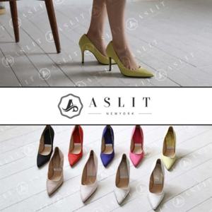 [애슬릿] 여성 뾰족 앞코 베이직 하이힐 9cm