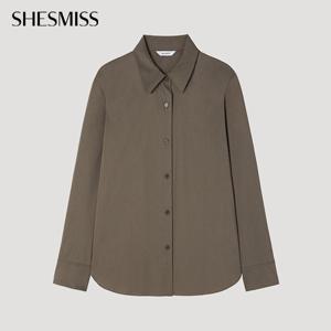 [쉬즈미스] 코튼 혼방 카라 셔츠_SWWSTP32040_BR