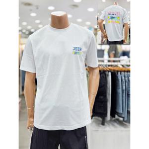 [지프]남녀공용 트레블 그릴 프린트 반팔티셔츠(JQ0TSU381_WH)_D