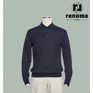 [레노마캐주얼]FW 가을겨울 부드러운촉감 네이비 카라니트 RQGPKT07A