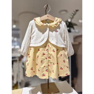블루독베이비 10 25FW가을신상 (YE)하트체리 세트형 원피스 (45A1340002)