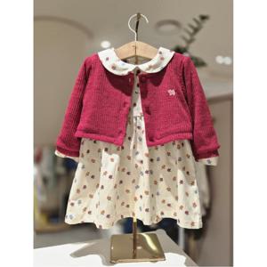 블루독베이비 10 25FW가을신상 (BE)어텀플라워 세트형 원피스 (45A1340001)