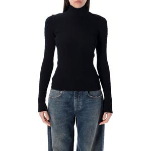 발렌시아가 레이스업 피티드 터틀넥 탑 828347T5230 1000