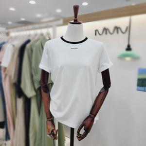 [비지트인뉴욕]모달소재 라운드배색 기본 반팔티셔츠 VB5ST74 o_