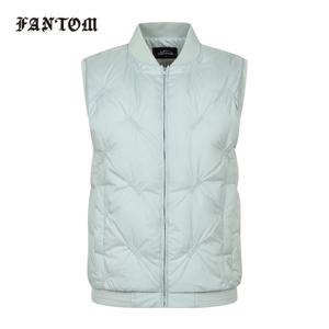 [팬텀] 여성 플라워 자수 튜브 덕다운 점퍼 베스트