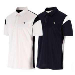 [엘르골프]어깨 절개 배색 폴로 티셔츠6j35251