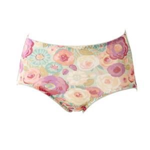 [비너스] 높게 올라오는 편안한 모달 그린 장미나염 맥시팬티 VPT6743