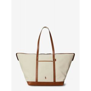 [POLO RALPH LAUREN] 라프리마 여성 숄더 가방 캔버스 트래블 백 위드 레더 프로필 428973072 001 ECRU /12