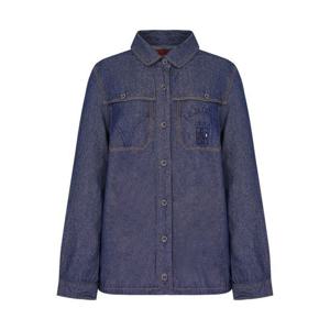 [크로커다일레이디]MARIO크로커다일레이디 자수 포인트 풀오픈 데님 셔츠 CLDFBL207