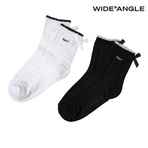 [와이드앵글] WWU25S01 여성 CO 체인 립 미들 삭스