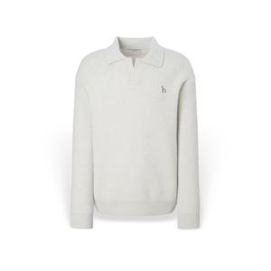 [헤지스] 남성 울 솔리드 오픈카라 니트 HZSW5D553G1