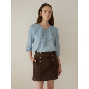 [올리브데올리브]더블 러플 리본스트링 블라우스  OW5AB881