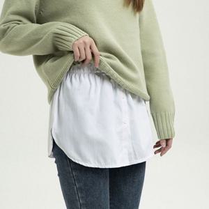 레이어드 페이크 밑단 셔츠 페이크스커트 밑단만