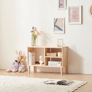 [착불배송 상세확인] H6562 3칸 오픈 거실장 770 고무나무