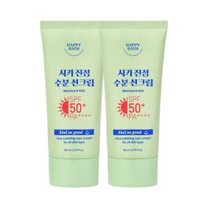 해피바스 필쏘굿 시카진정 수분 선크림 80ml SPF50+ PA++++ 2개