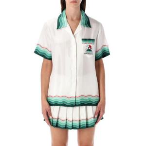 카사블랑카 블라우스 WPF25SH20005 MONTAGNEO WHITE MOUNTAIN